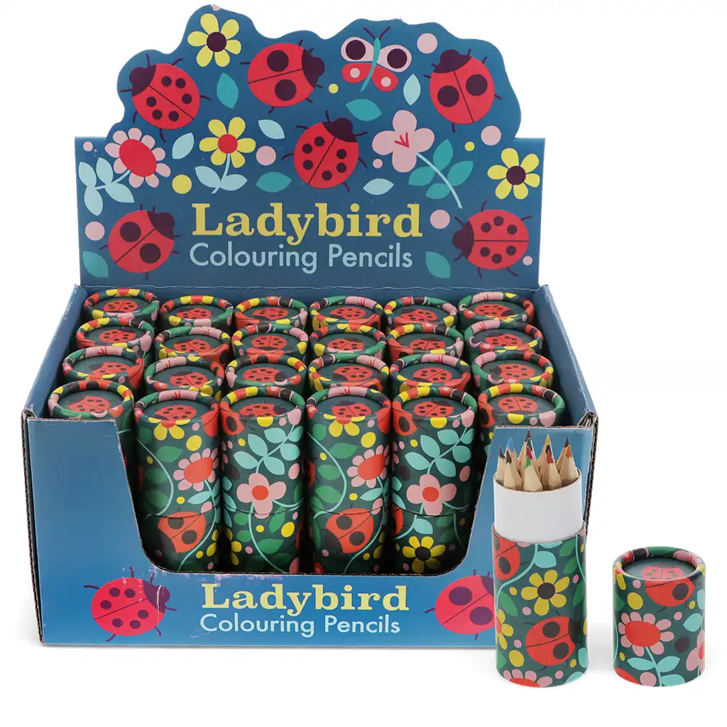 tube of colouring pencils - ladybird