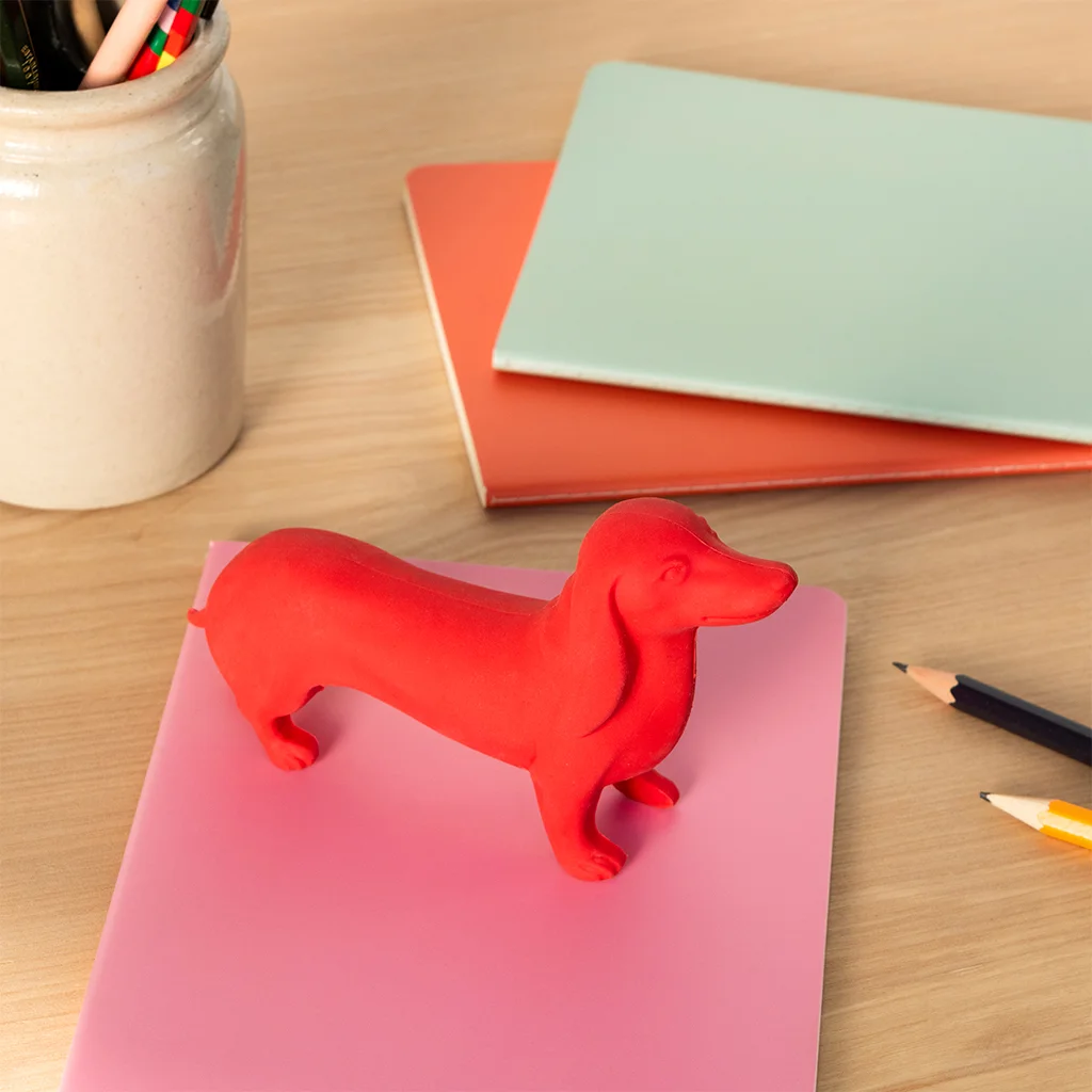 giant sausage dog eraser - red