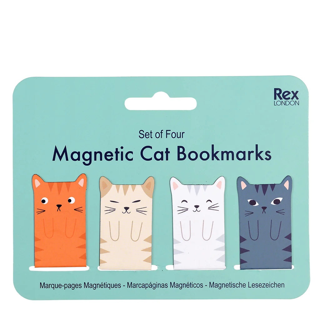 magnetic cat bookmarks (set of 4)