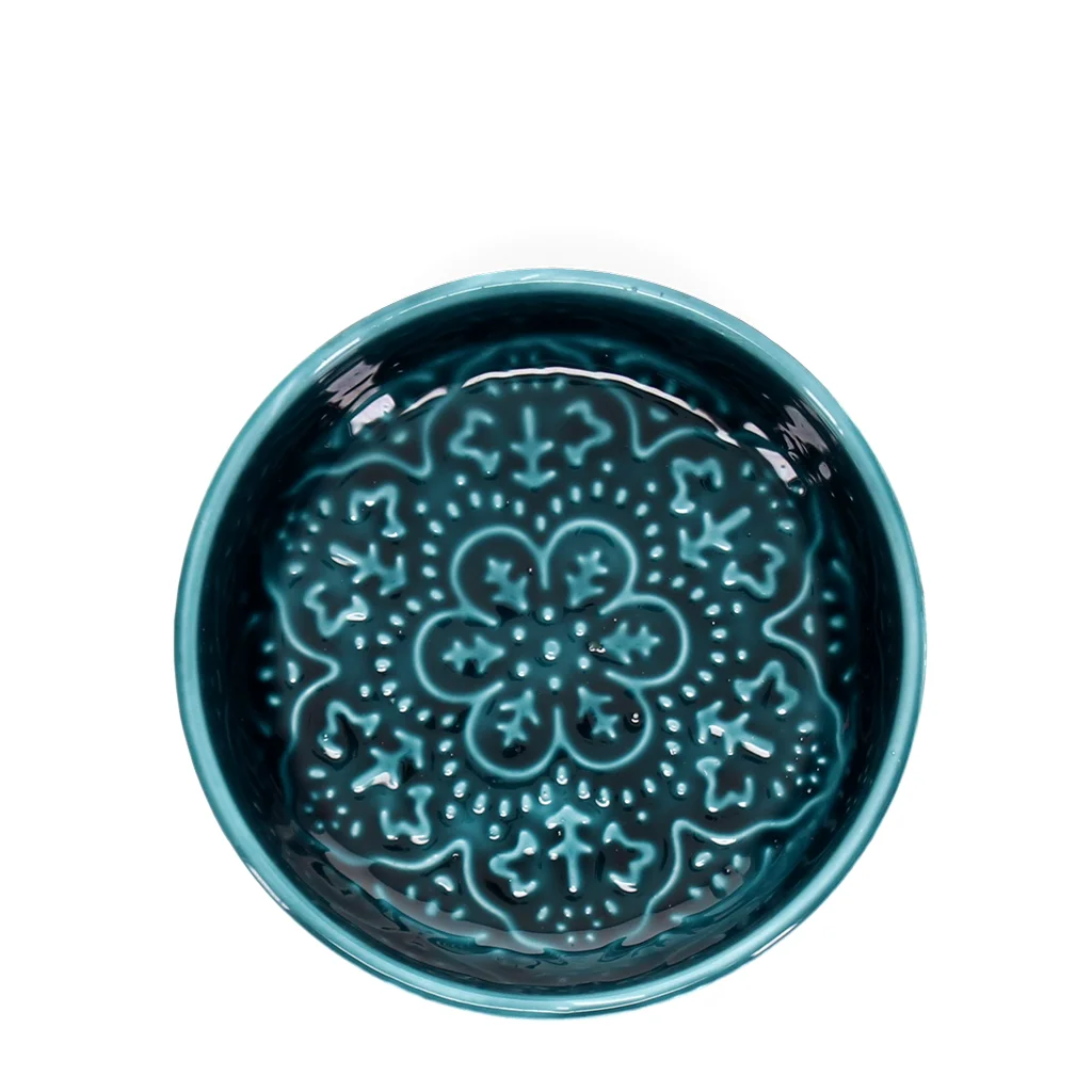 enamel trinket dish - blue