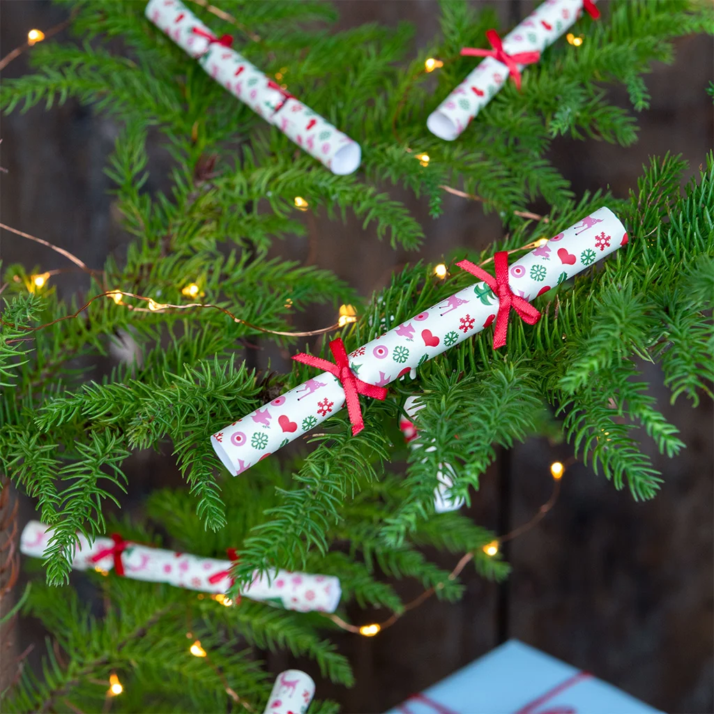 mini décorations d'arbre de noël des années 50