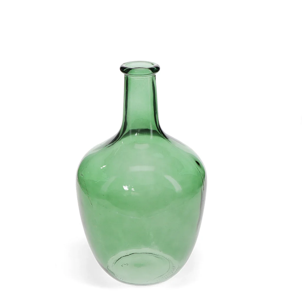 jarrón botella pequeño - verde