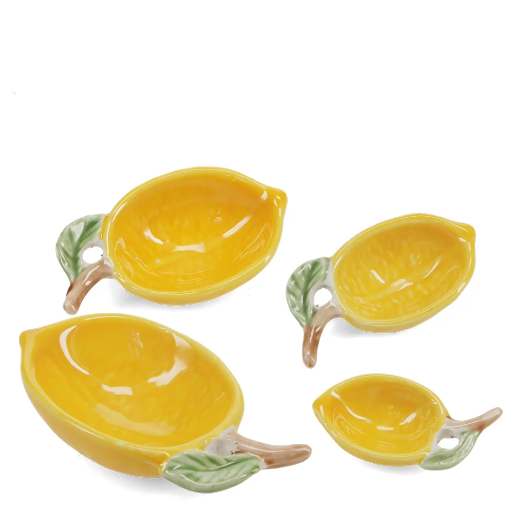 ceramic measuring spoons (set of 4) - lemons