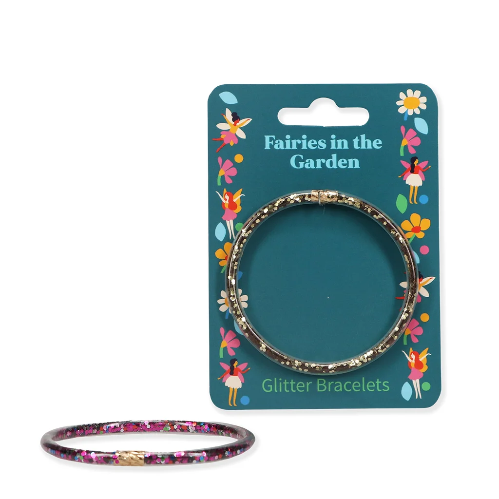 lot de deux bracelets pailletés - fairies in the garden