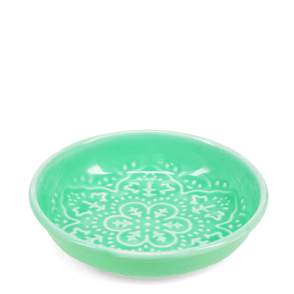 enamel trinket dish - green