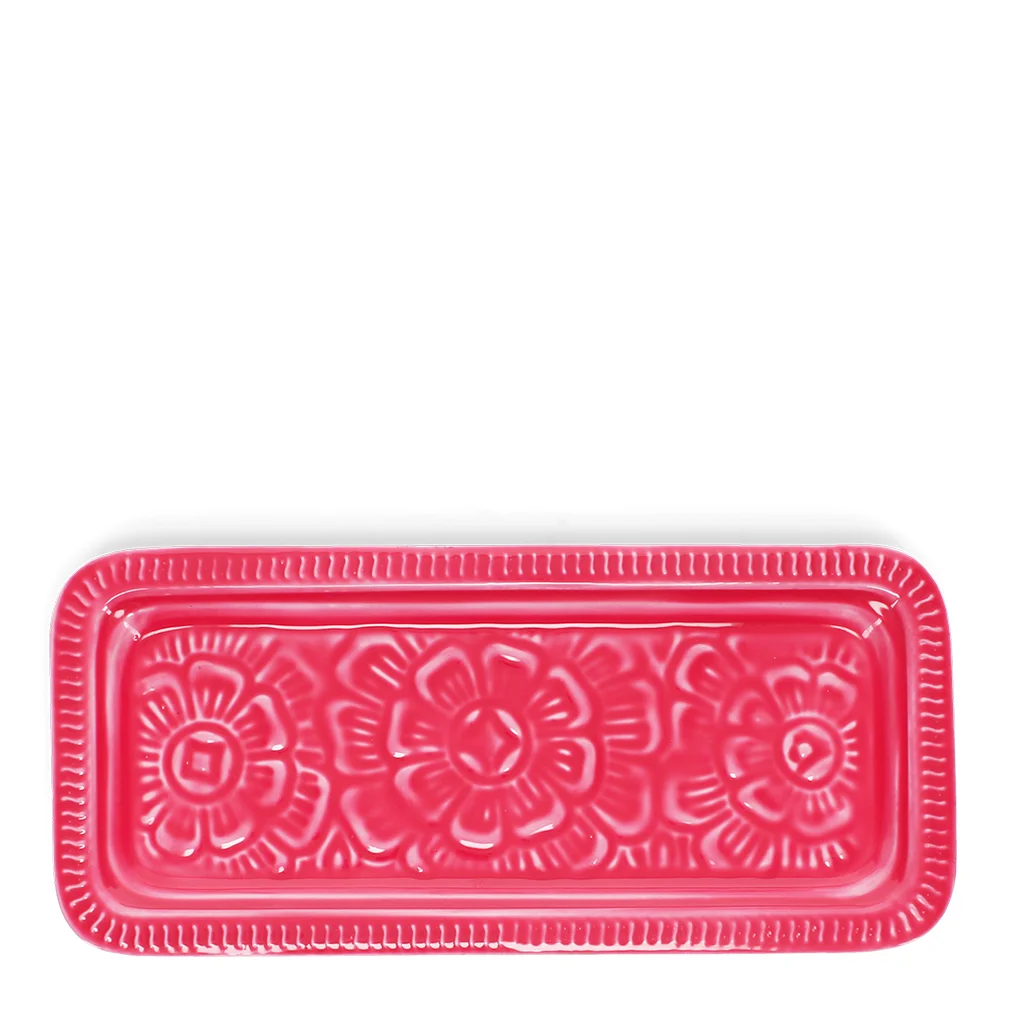 enamel trinket tray - vibrant pink