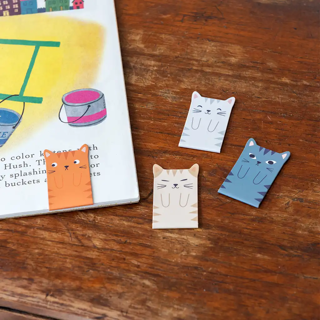 magnetic cat bookmarks (set of 4)