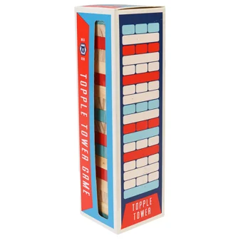 mini wooden topple tower - wild bear mini wooden topple tower - wild bear