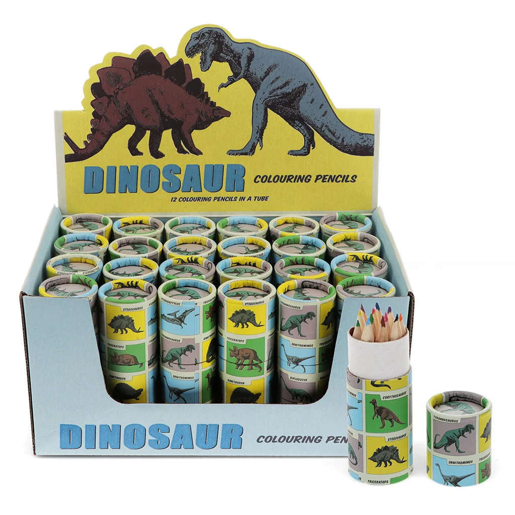 crayons de couleur dinosaures (set de 12)