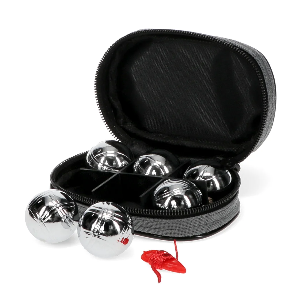 mini boules set in travel case