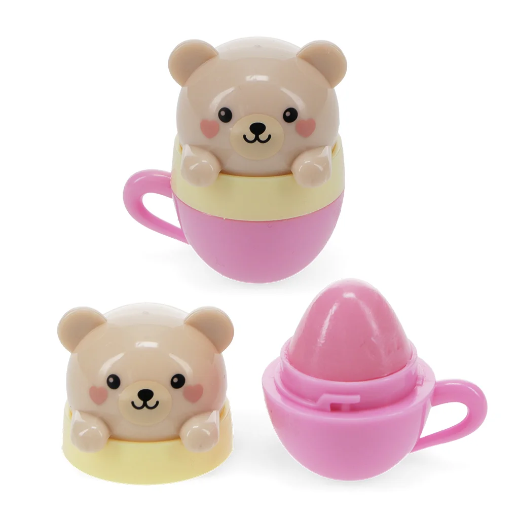 mini-lippenbalsam mit beerenduft (sortiert) - teetasse animal friends