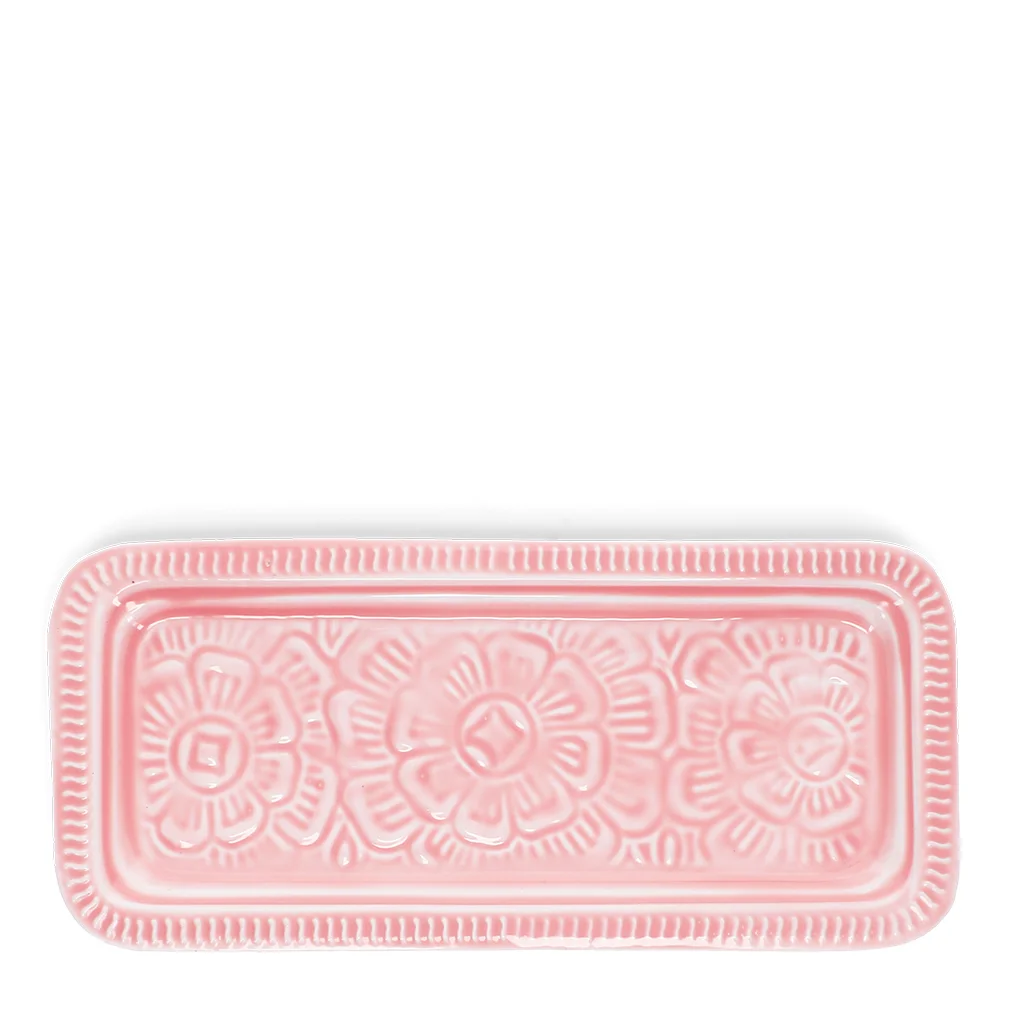 enamel trinket tray - pink