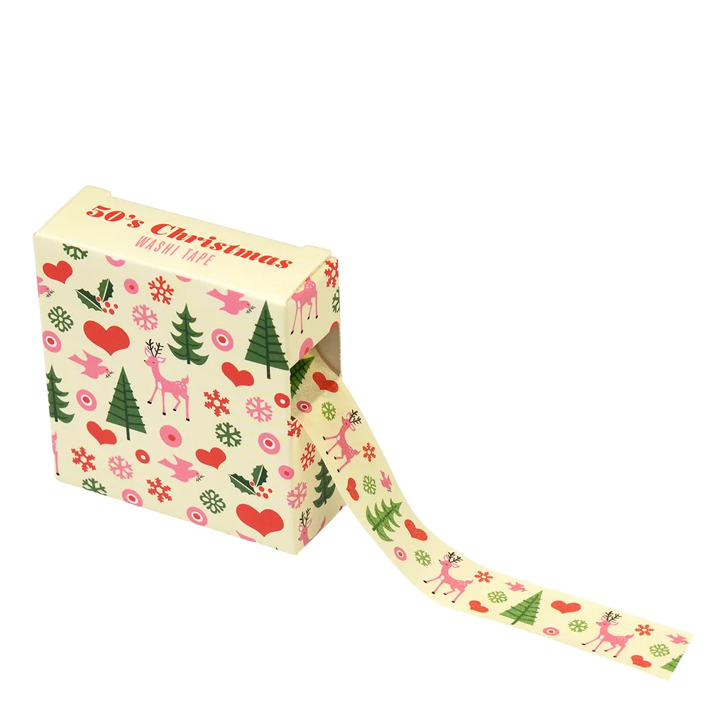 cinta washi 50s christmas