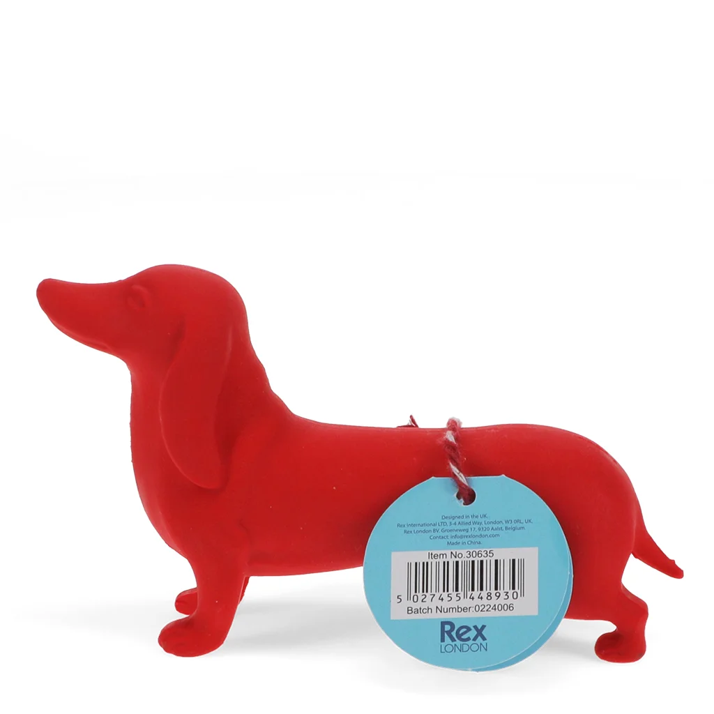 giant sausage dog eraser - red