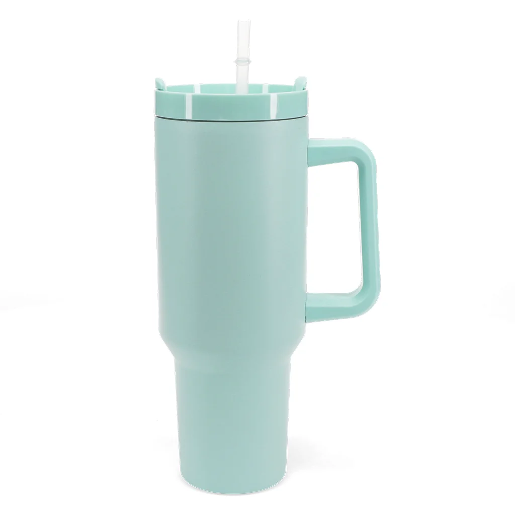 travel tumbler with handle (1.2ltr) - eggshell blue