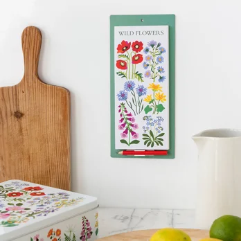 magnetic shopping list - wild flowers magnetic shopping list - wild flowers