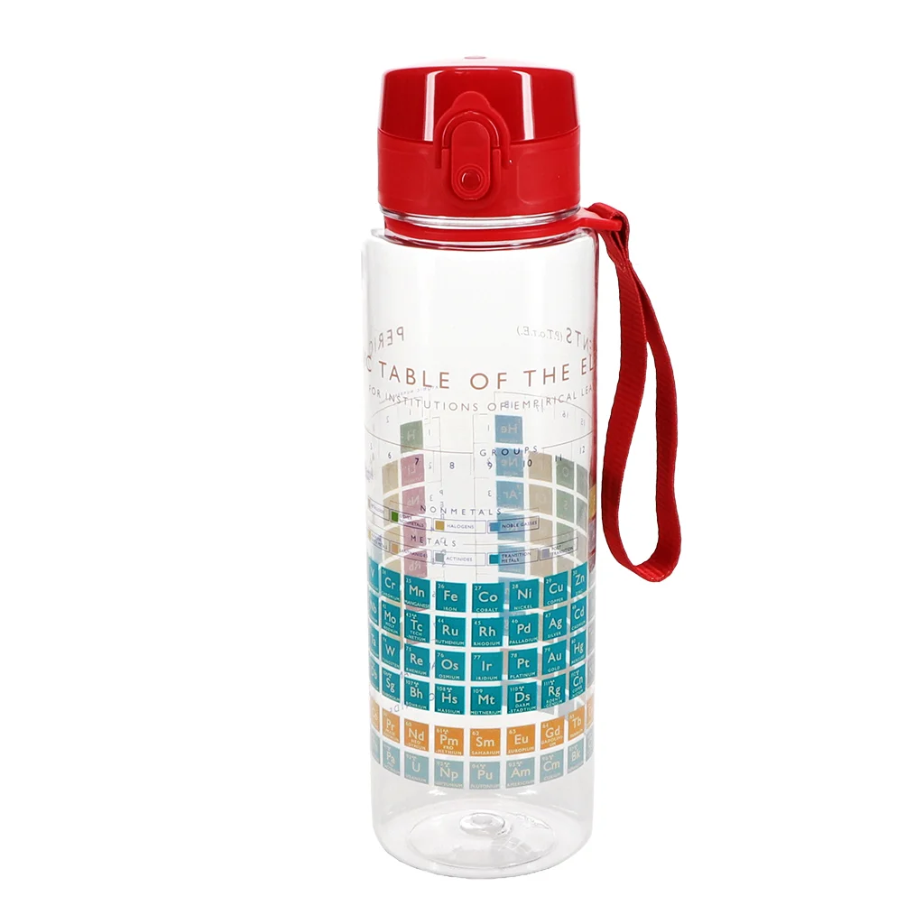 drinks bottle with push button lid 700ml - periodic table