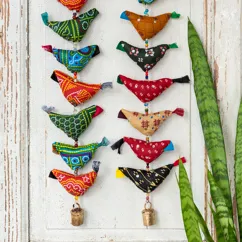 30 birds recycled cloth hanging decoration 30 birds recycled cloth hanging decoration