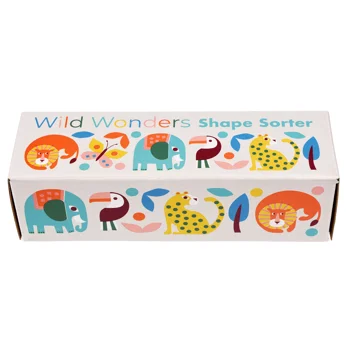 wooden shape sorter - wild wonders wooden shape sorter - wild wonders
