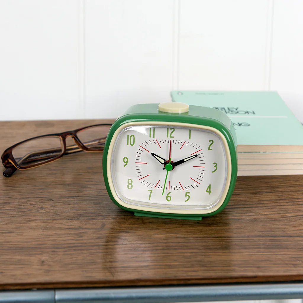 retro alarm clock - green