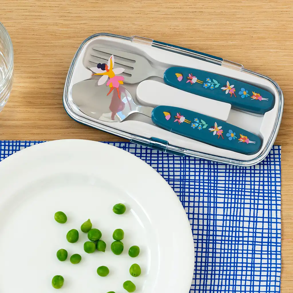 children's cutlery set - fairies in the garden