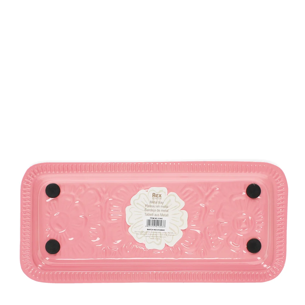 enamel trinket tray - pink