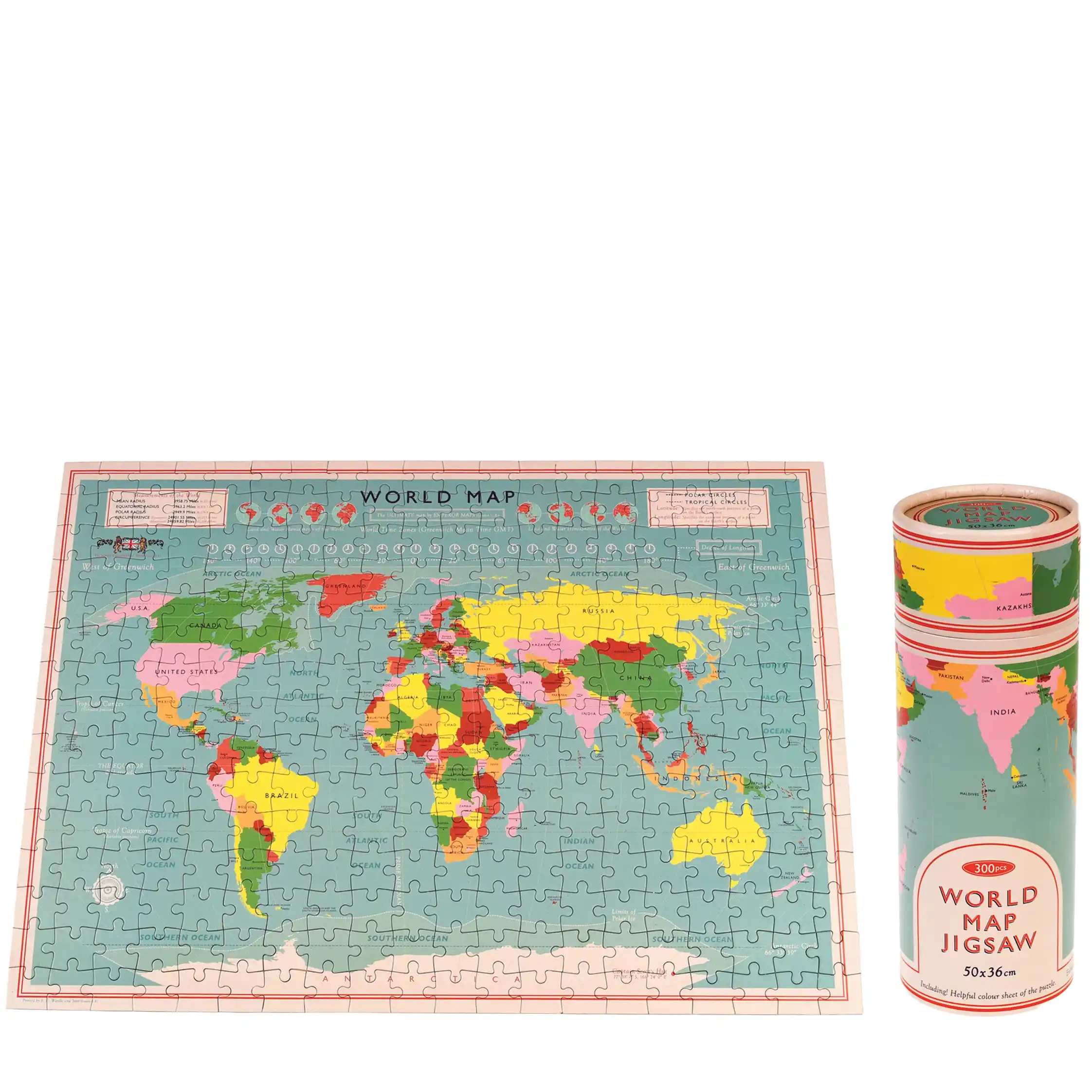 puzzle world map dans un rouleau