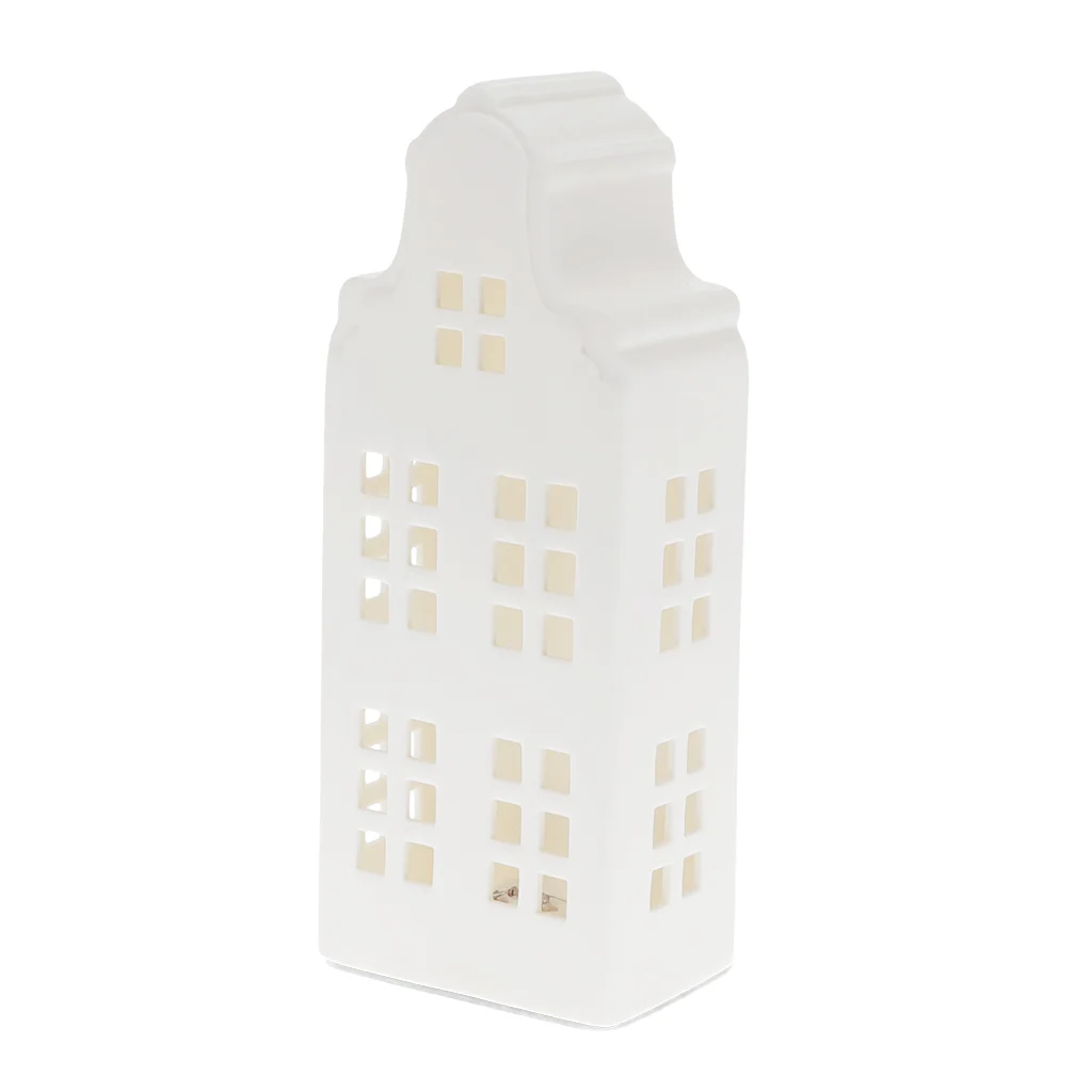 matt ceramic led decoration - large house