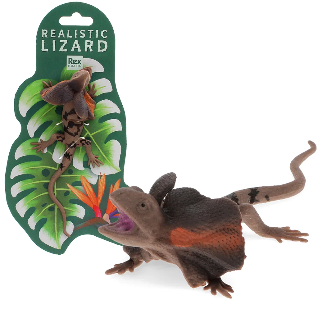 realistic frill-necked lizard toy