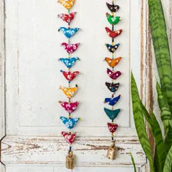 30 birds recycled cloth hanging decoration 30 birds recycled cloth hanging decoration