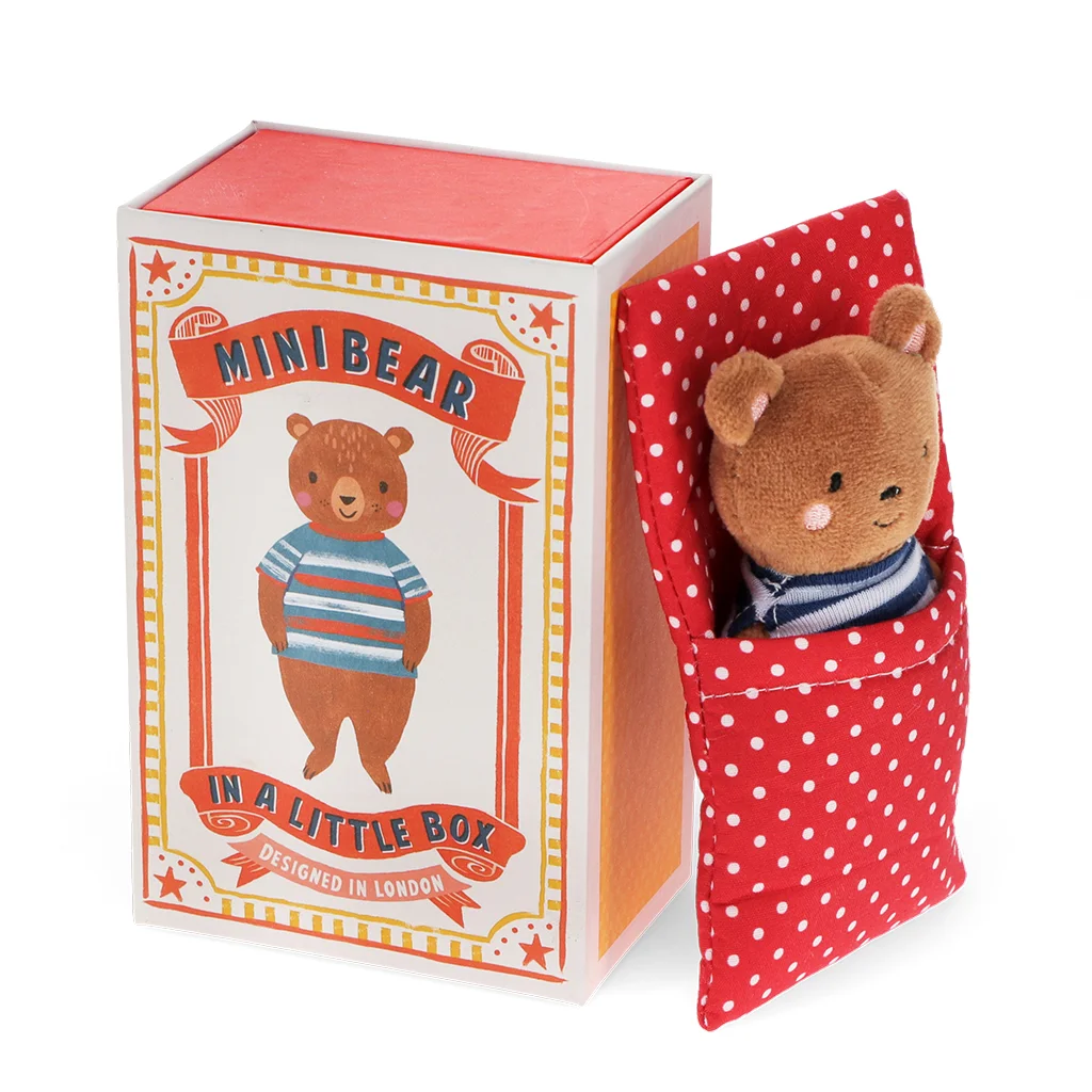 mini bear in a little box