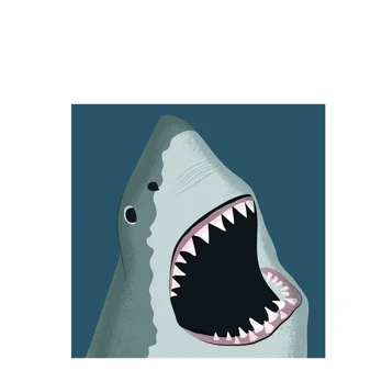 greetings card - shark greetings card - shark