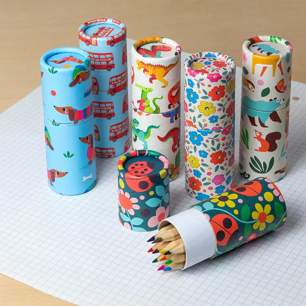 tube de crayons de couleur - baby dinos