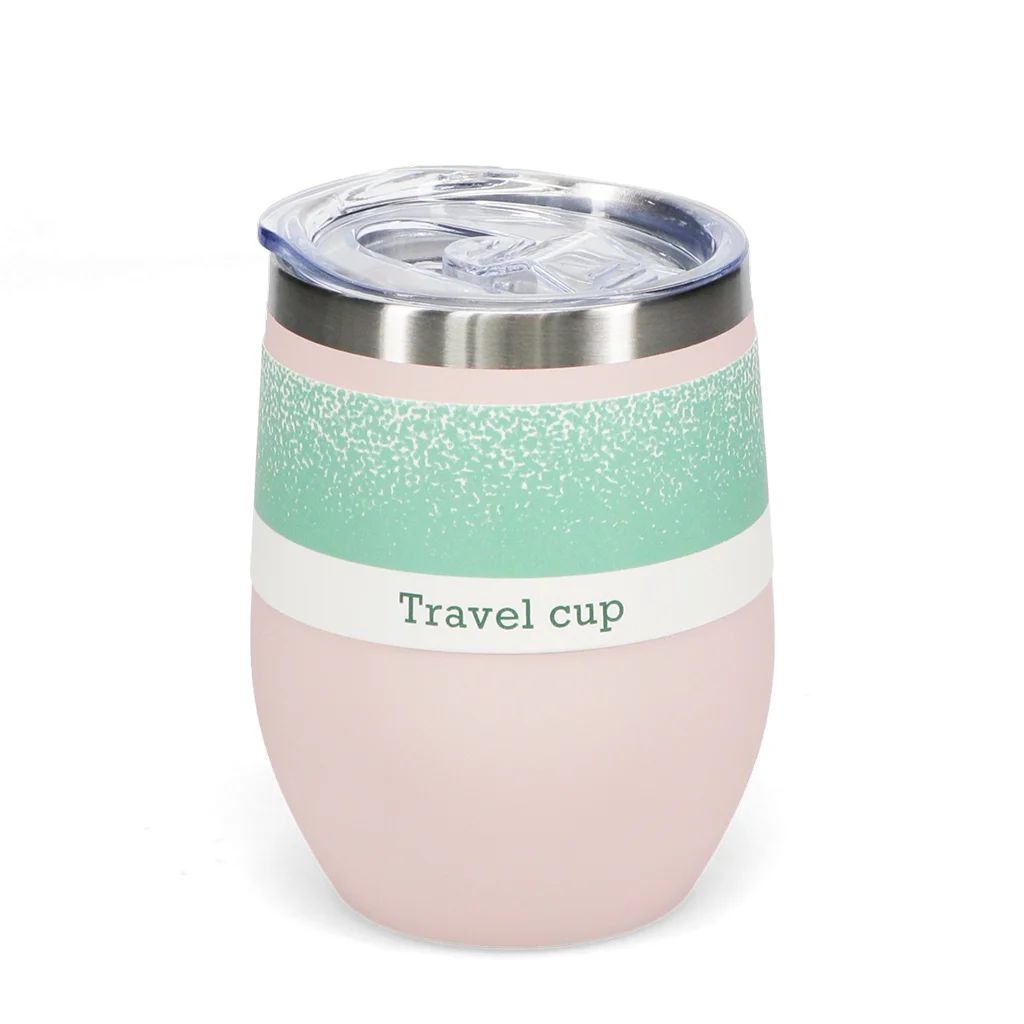 rubber coated travel cup 350ml - pink