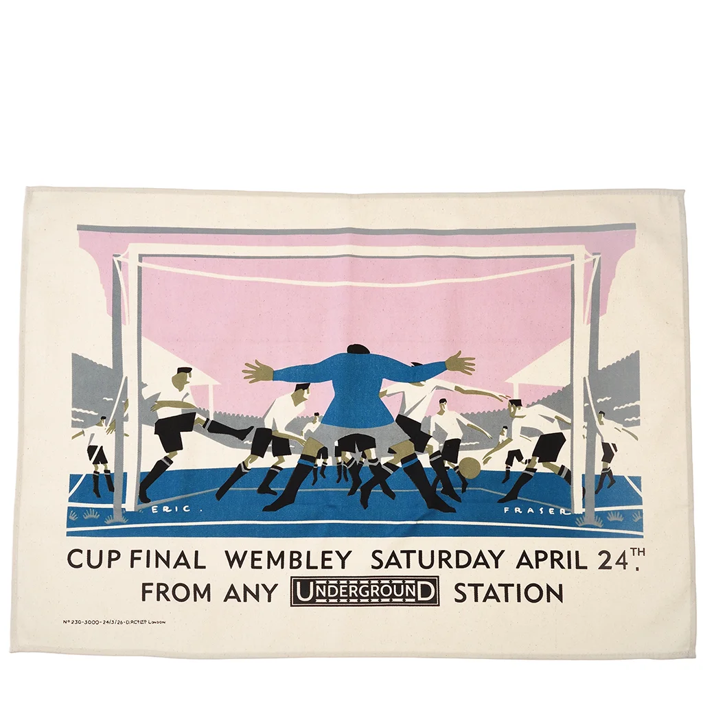 torchon en coton - tfl vintage poster "cup final"