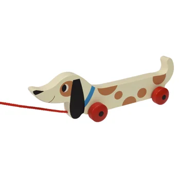 wooden pull toy - charlie the sausage dog wooden pull toy - charlie the sausage dog