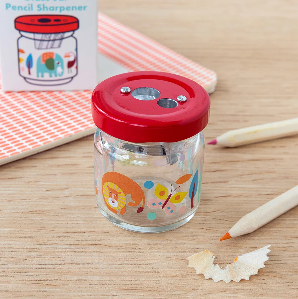 taille-crayon pot en verre wild wonders