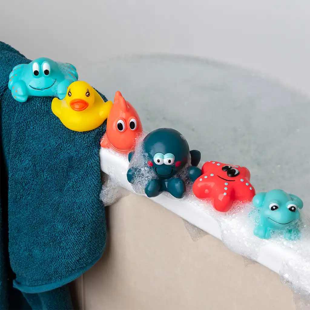 jouets de bain (lot de 6) - animaux aquatiques