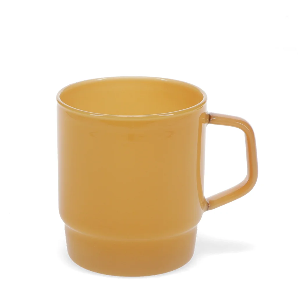 taza de café apilable de vidrio 280 ml - topacio claro