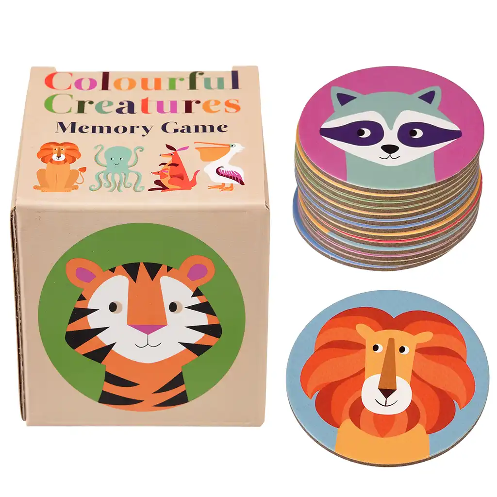 memory game (24 pieces) - colourful creatures