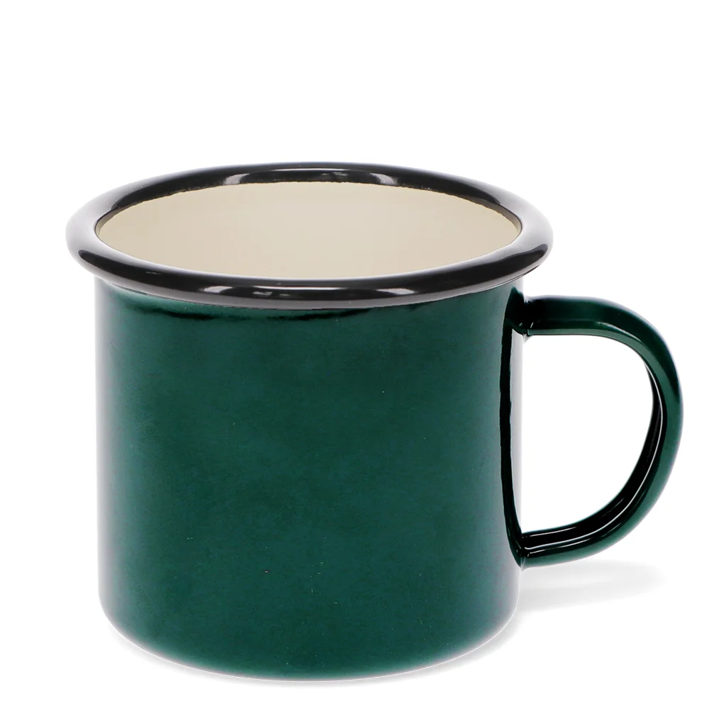 mug émaillé 350ml - vert foncé