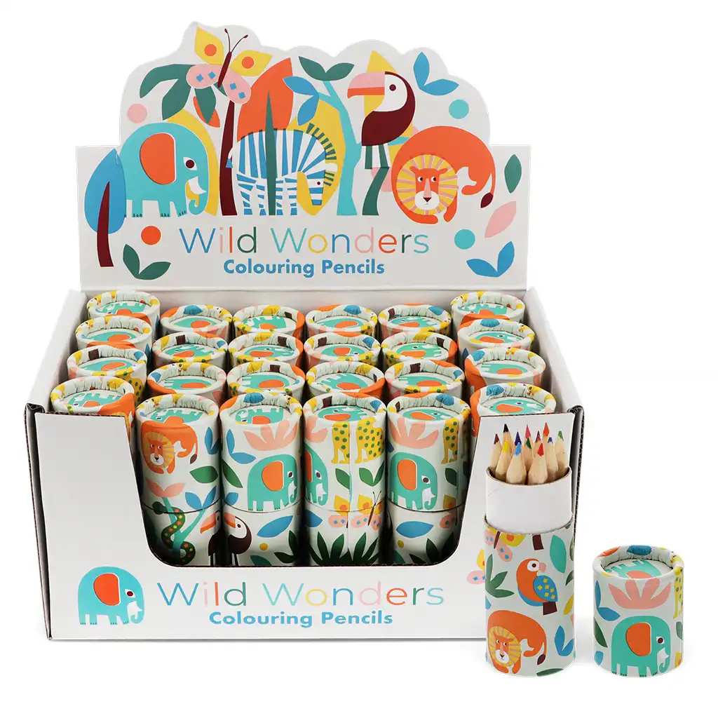 tube of colouring pencils - wild wonders