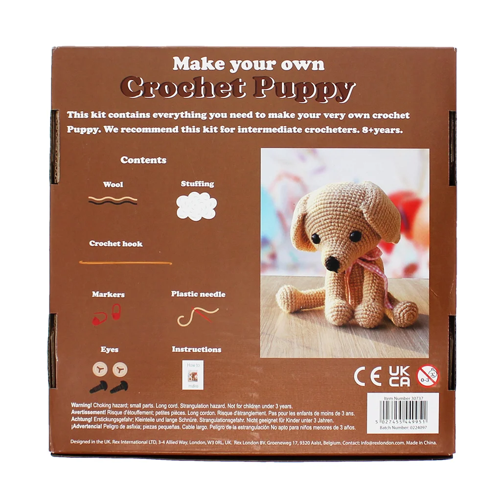 fabriquez votre propre kit animal au crochet - chiot