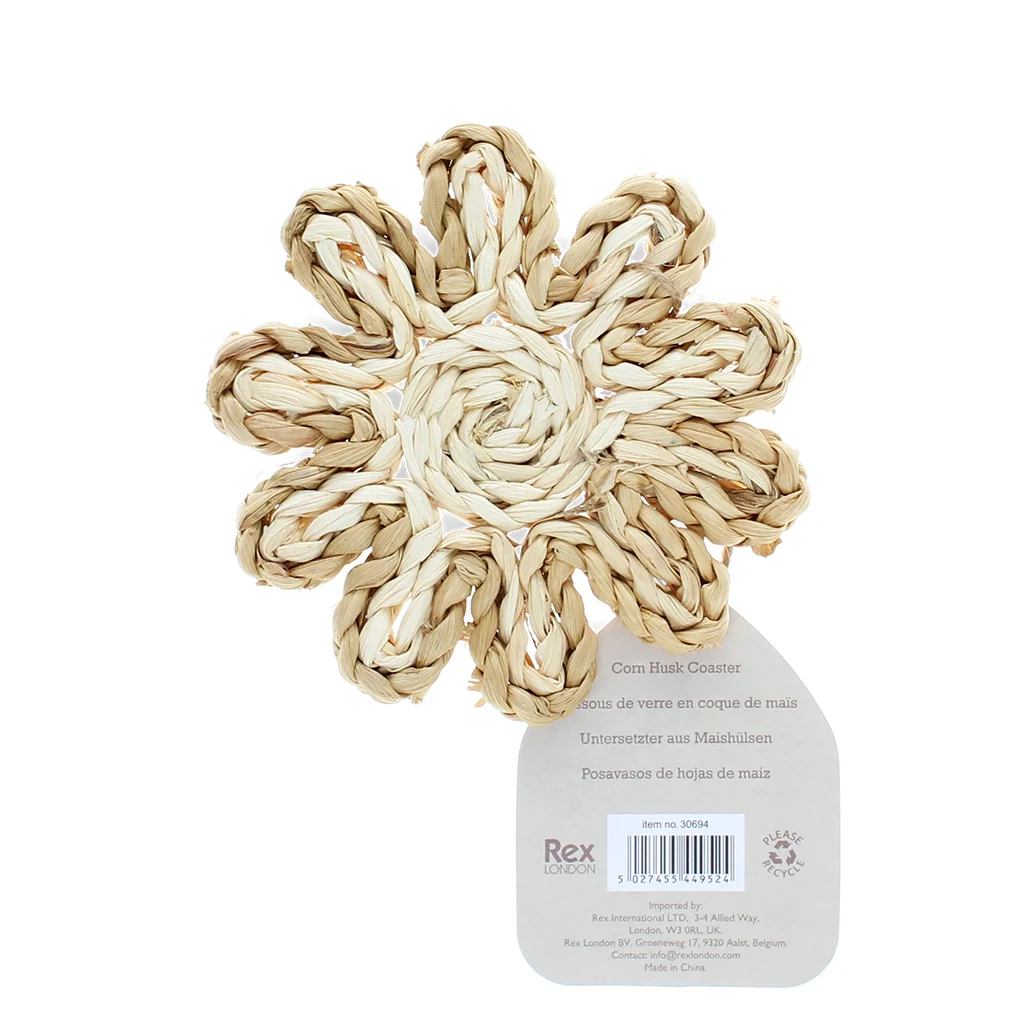 corn husk coaster - natural