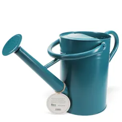 galvanised steel watering can 4.5l - blue galvanised steel watering can 4.5l - blue