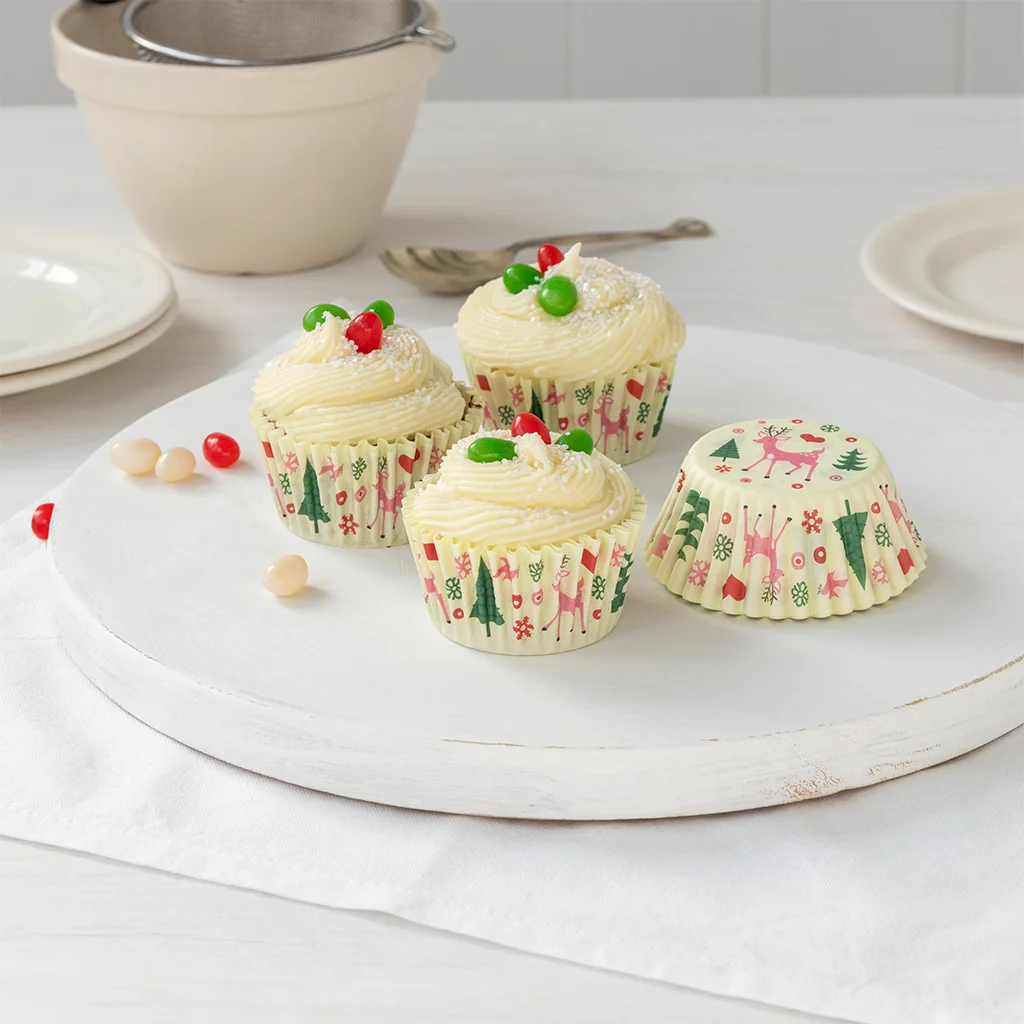 moule à cupcakes 50's christmas (lot de 50)