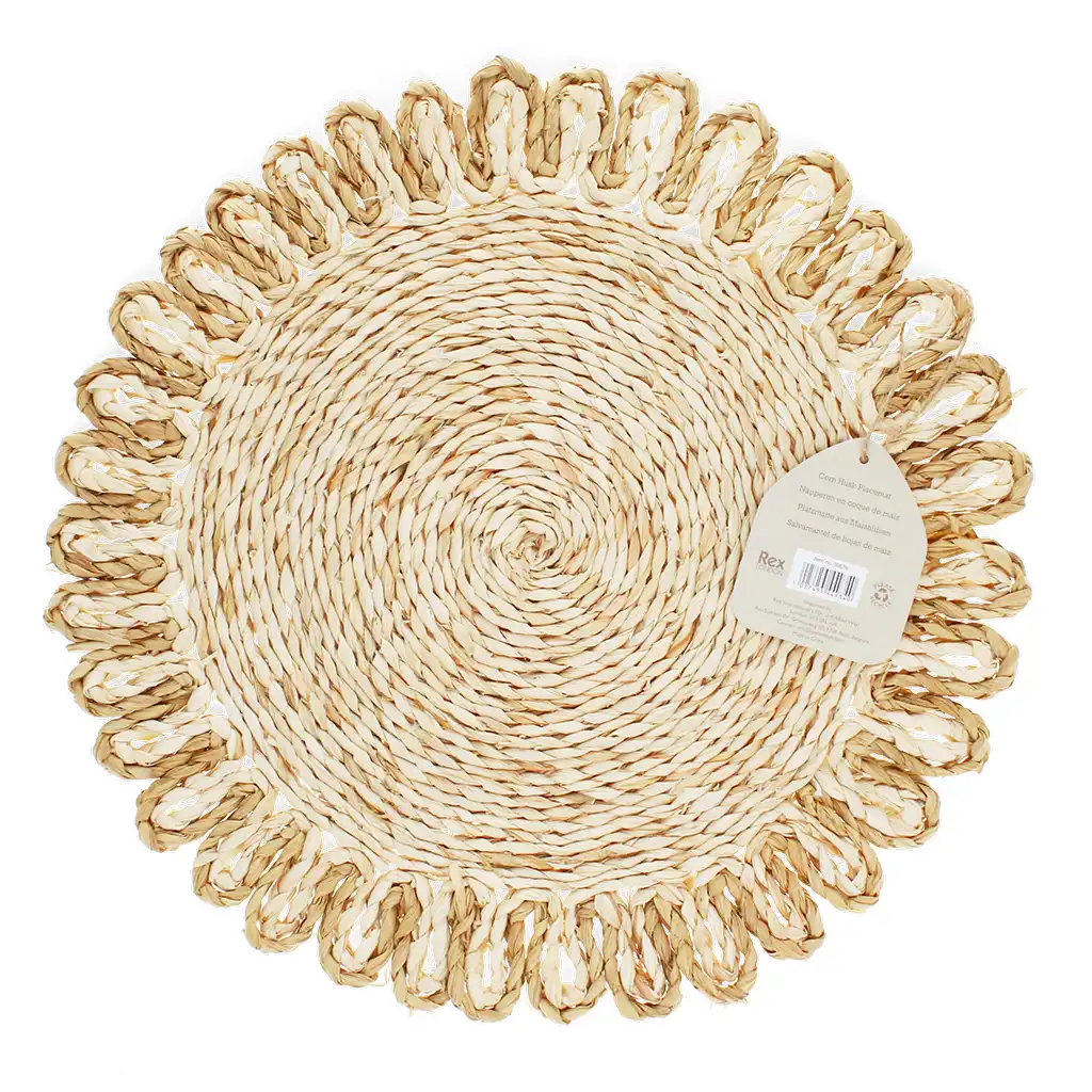 corn husk placemat - natural