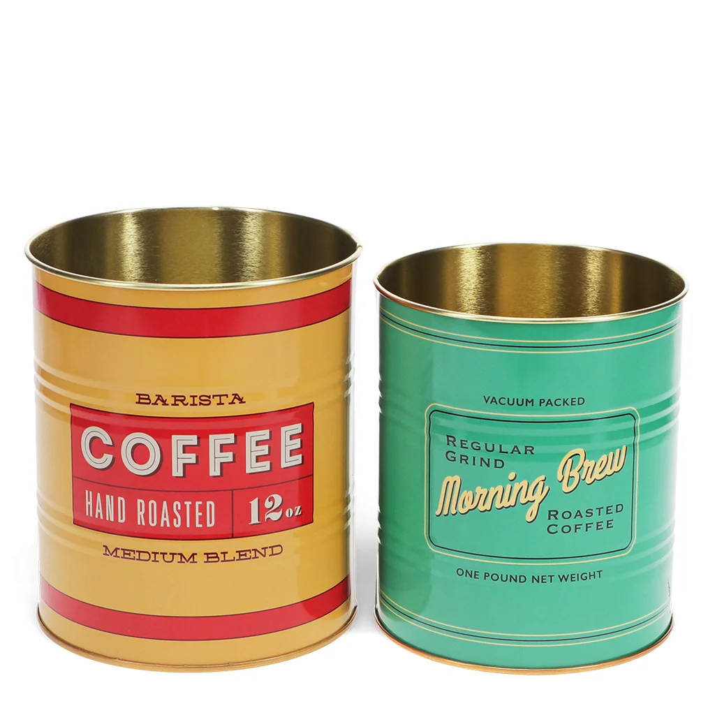 boîtes de conservation moyennes (lot de 2) - vintage coffee