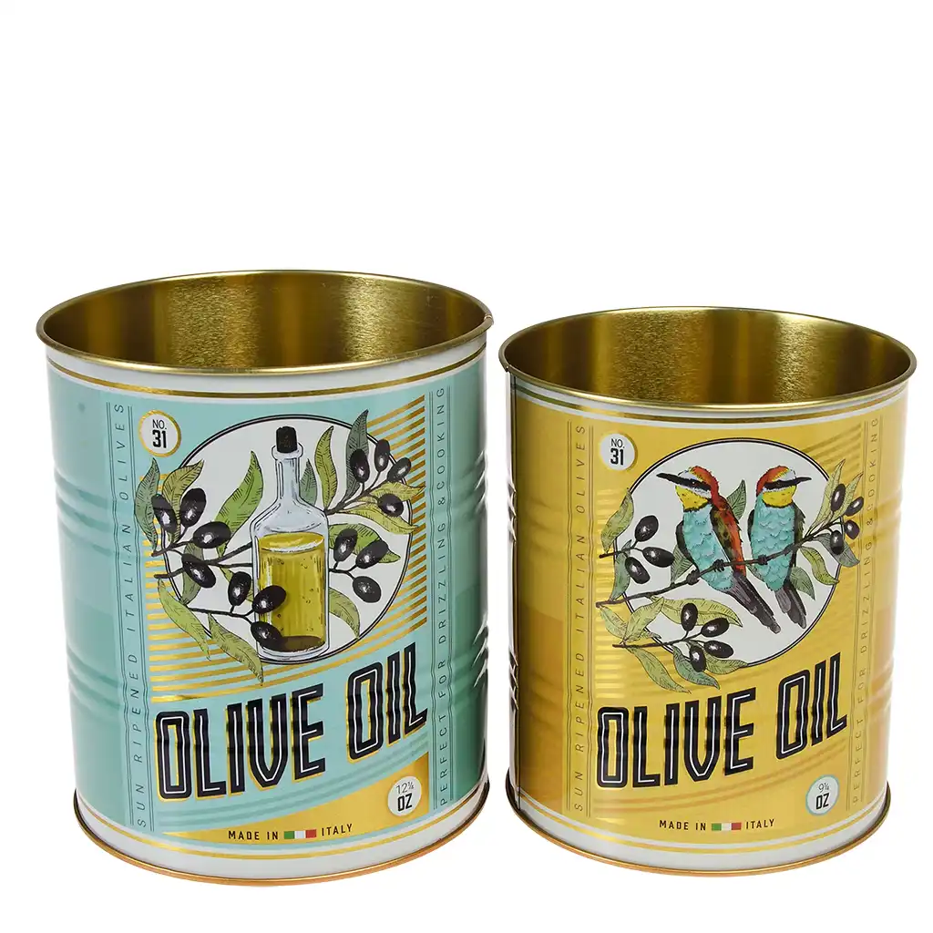 boîtes de conservation olive oil (lot de 2)