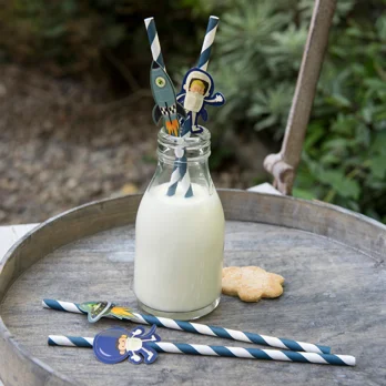 paper straws (pack of 4) - space adventure paper straws (pack of 4) - space adventure